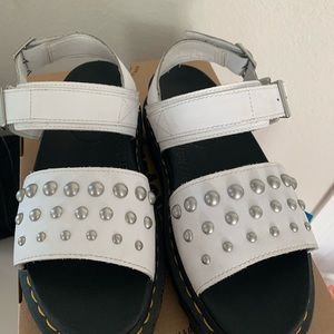 Women’s white dr. Marten sandals